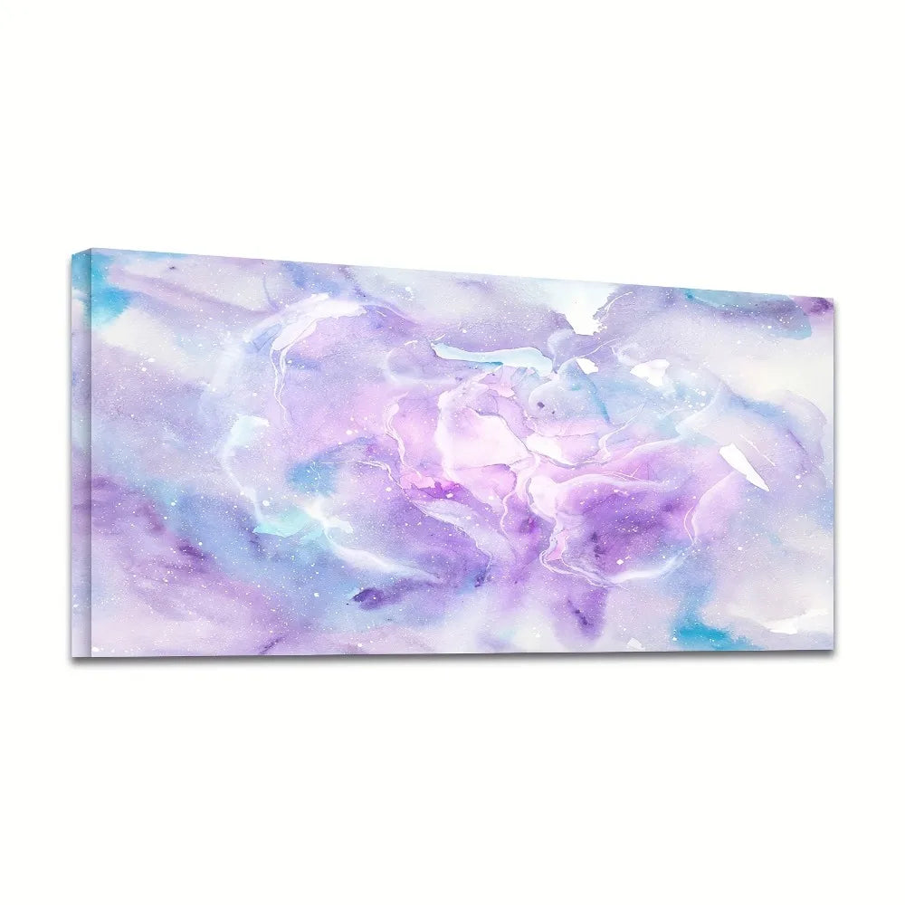 Abstract Romantic Canvas Wall Art Watercolor Fantasy Prints in Pink Purple and Blue Modern Decor 1.5 Inches Thick