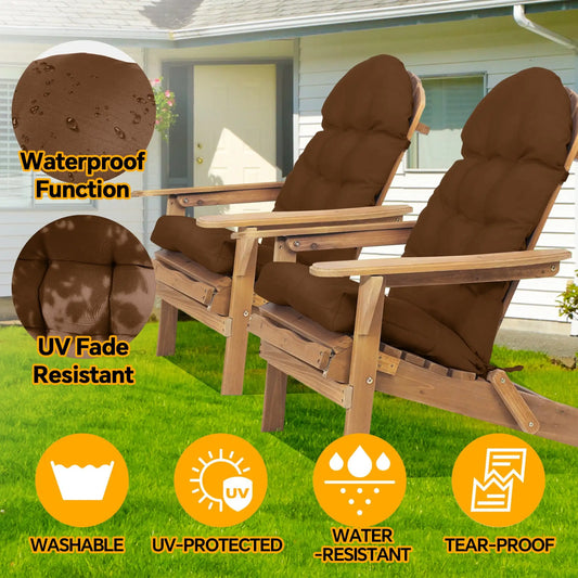 Adirondack Chair Cushion 49x20x4.8 Inch Patio Chair Cushion with Ties Indoor Rocking Chair Cushion