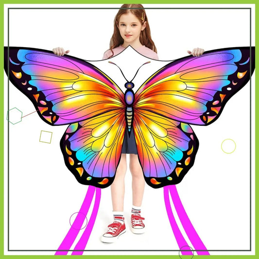 Butterfly Kite For All Ages 55x28 Inch Easy Fly Beginner With 300ft Line