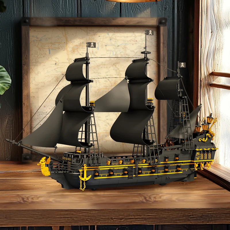 2076 Pieces Pirate Ship Building Blocks Set For Kids And Adults Sailboat Model