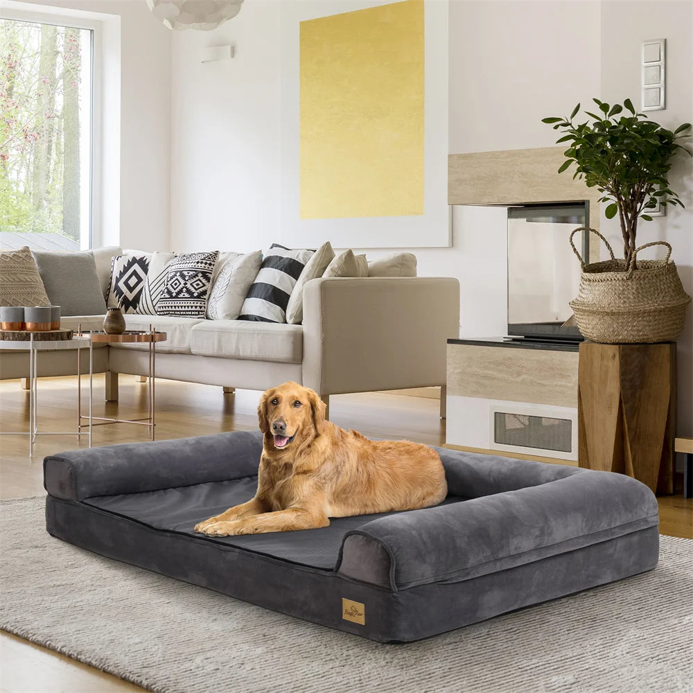 XXXL Calming Orthopedic Memory Foam Dog Bed With Waterproof Removable Cover