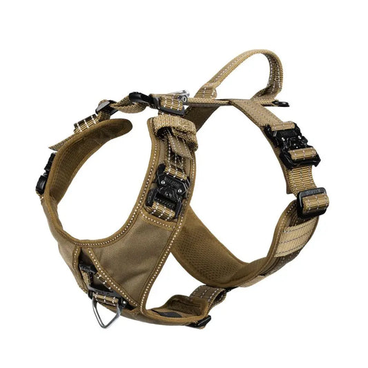Large Dog Harness 4 Metal Buckles K9 Vest Y Shape Chest Adjustable No Pull Clip