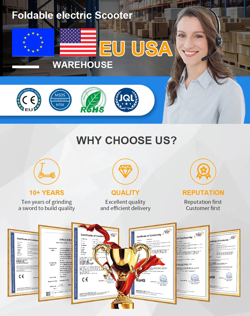 Emanba L10 Pro 800W Electric Kick Scooter 45 to 55km Range Per Charge Off Road