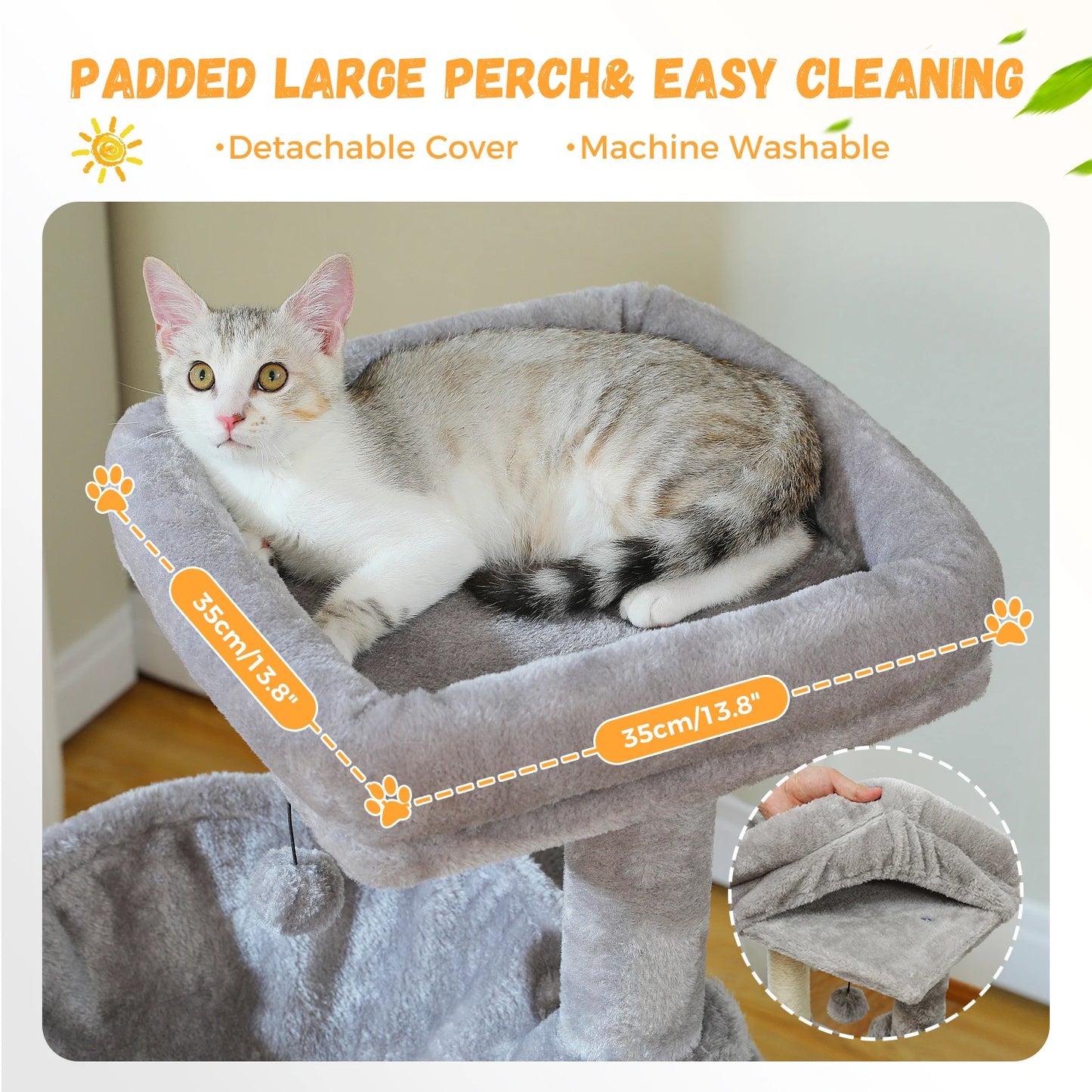 Four Level Cat Tree For Indoor Cats With Sisal Scratching Post And Condos