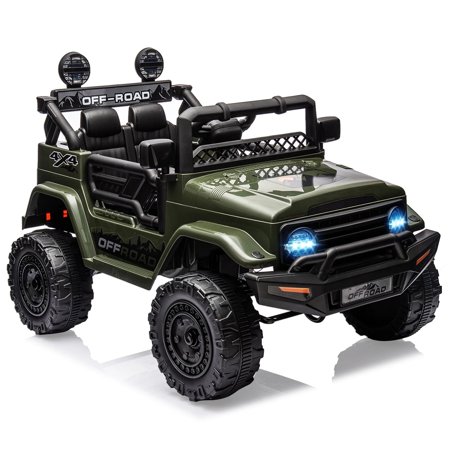 12V Kids Ride On Truck With Remote Control Bluetooth Lights
