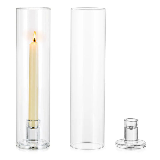 Wind Resistant Hurricane Candle Holders Cylindrical Covers