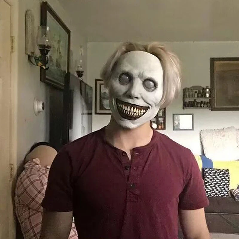 Exorcist Horror Smiling Face Demon Mask Cosplay Prop
