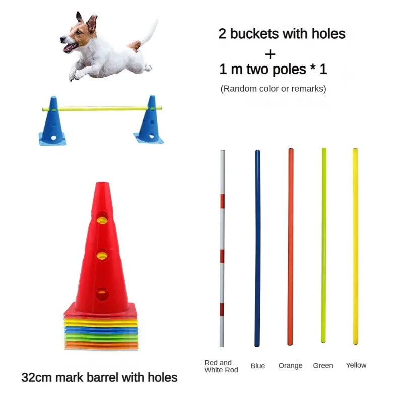 Dog Agility Training Set Jumping Bar Obstacle Hurdle Equipment For Pets