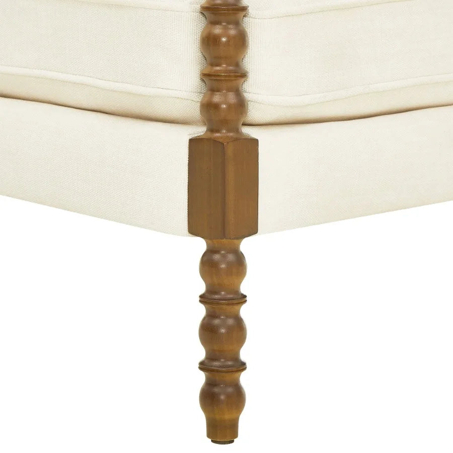 Pioneer Woman Spindle Accent Chair Antique White Upholstery