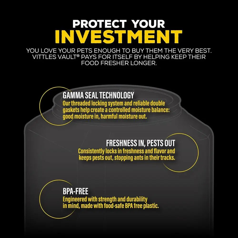 Stackable Dog Food Storage Container With Sealing Lid Up To 40 Lbs USA Made