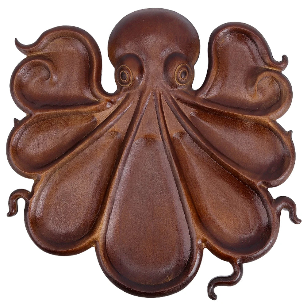Octopus Charcuterie Platter Wood Serving Tray For Home Use