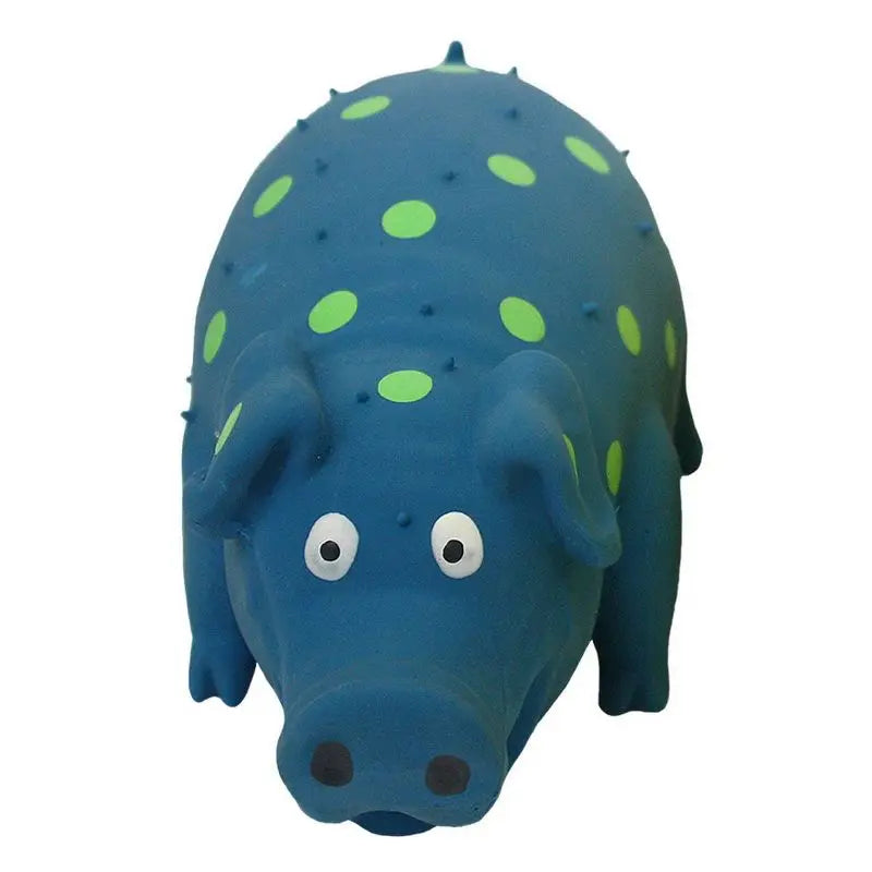 Latex Polka Dot Pig Dog Toy Squeaky Chew And Durable Play