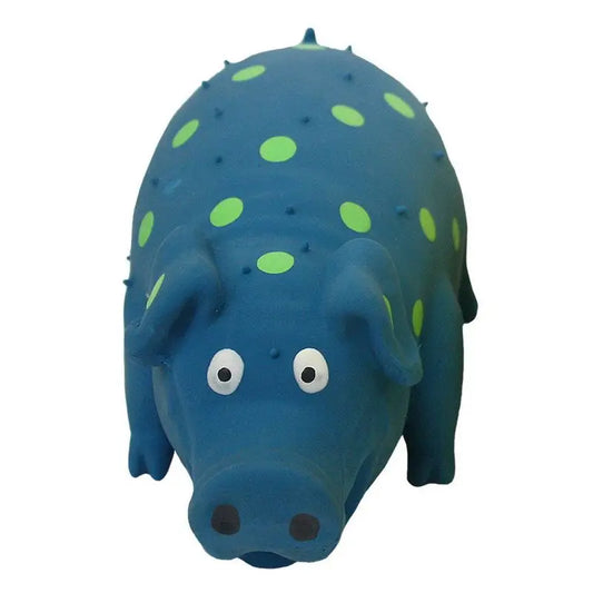 Latex Polka Dot Pig Dog Toy Squeaky Chew And Durable Play