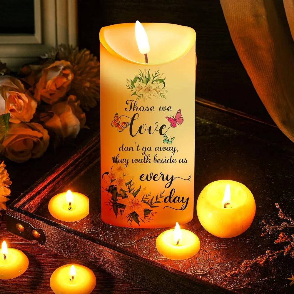 LED Flameless Cardinal Memorial Candle for Sympathy Gifts