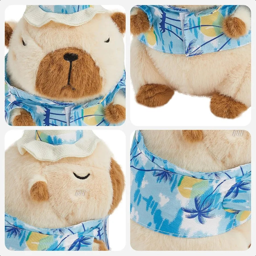 Capybara Plush Toy Adorable 10 Inch Stuffed Animal Soft Cute Capibara Pillow Doll Gift Blue