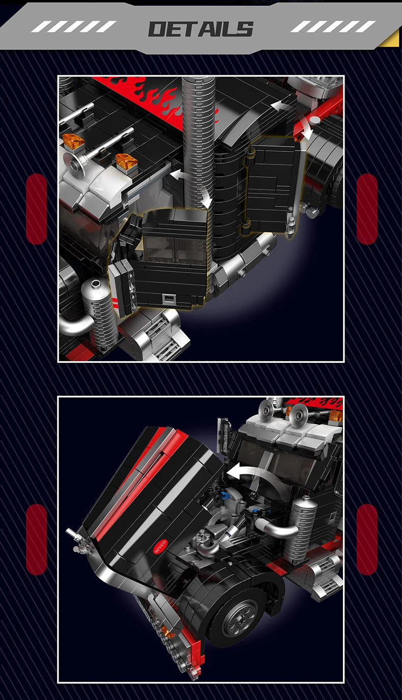 Mould King 10037 The American Truck Building Block Set For Kids