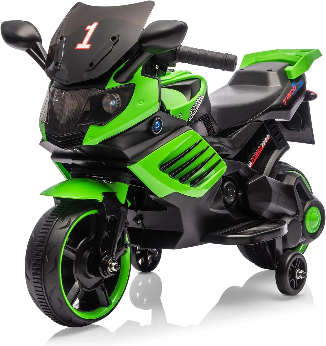 6V Kids Electric Motorcycle Ride On Toy With Training Wheels For Ages 3 To 6