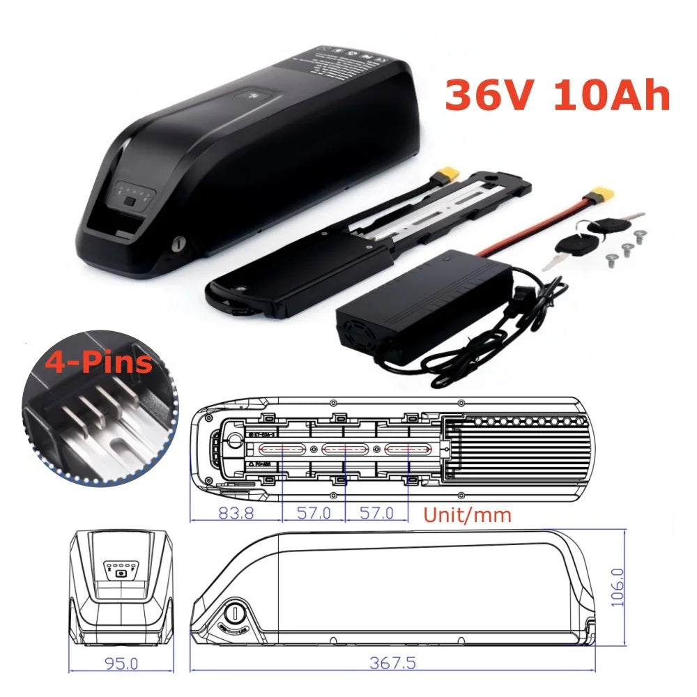 48V Li Ion Ebike Battery 10 20Ah For High Power Long Range