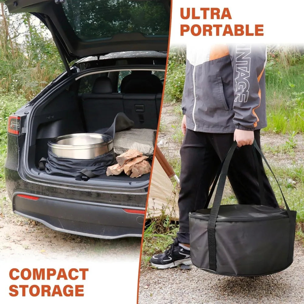 20 Inch Smokeless Fire Pit Outdoor Portable Camping Stove