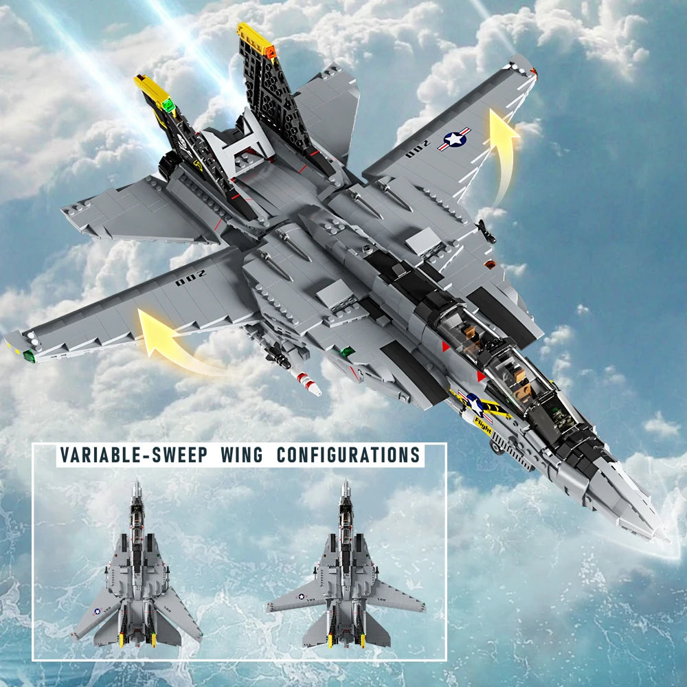 F14 Tomcat Two Seat Carrier Based Fighter Building Block Kit M8021