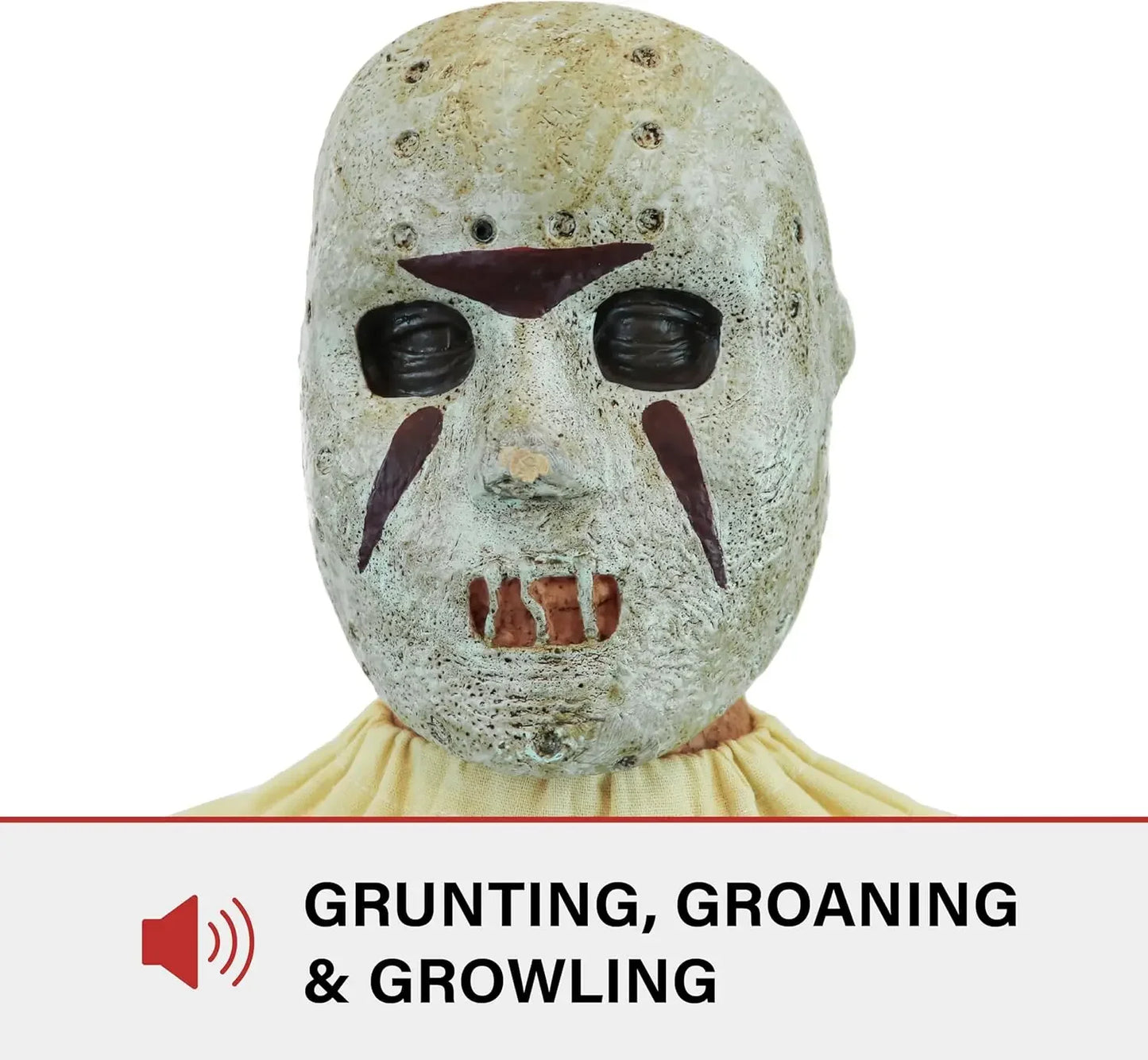 Motion Activated Thrashing Prisoner by Tekky Life Size Sitting Halloween Animatronic for Indoor or Outdoor Use