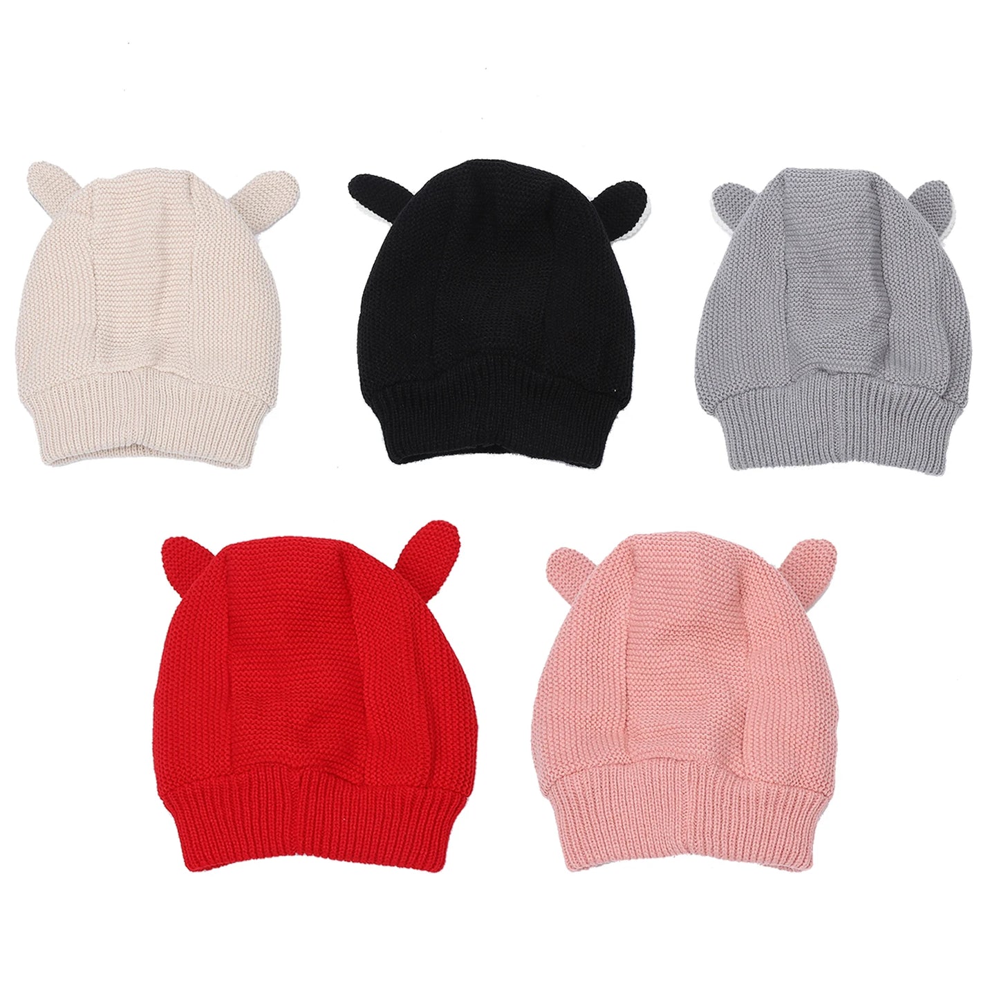Knitted Pet Ear Muffs Noise Protection Winter Warmer For Medium Large Dogs Cats