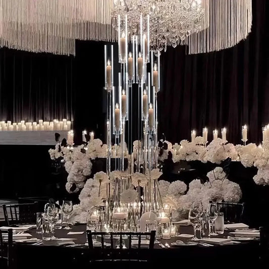 Acrylic Candelabra Centerpiece 10 Arm For Wedding Tables