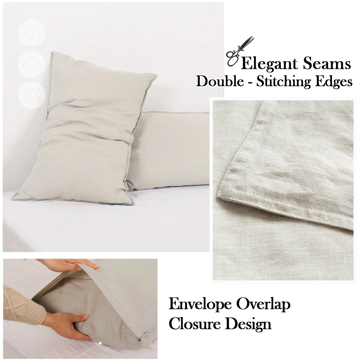 Simple Opulence 3 4 Piece Bed Linen Sheet Set French Flax
