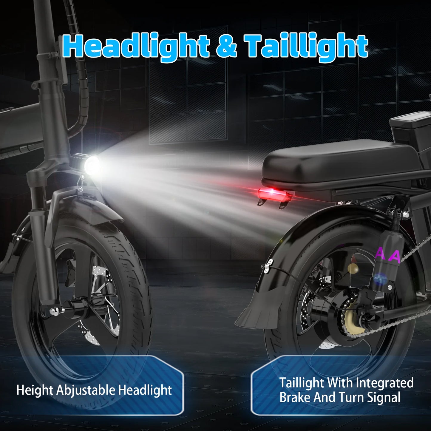 DeePower K300 Folding Electric Bike 21MPH 400W Motor
