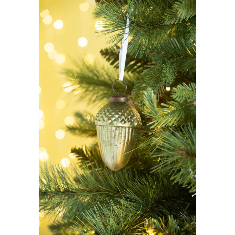 Tear Drop Glass Ornament Set of 12 for Christmas Tree Decor