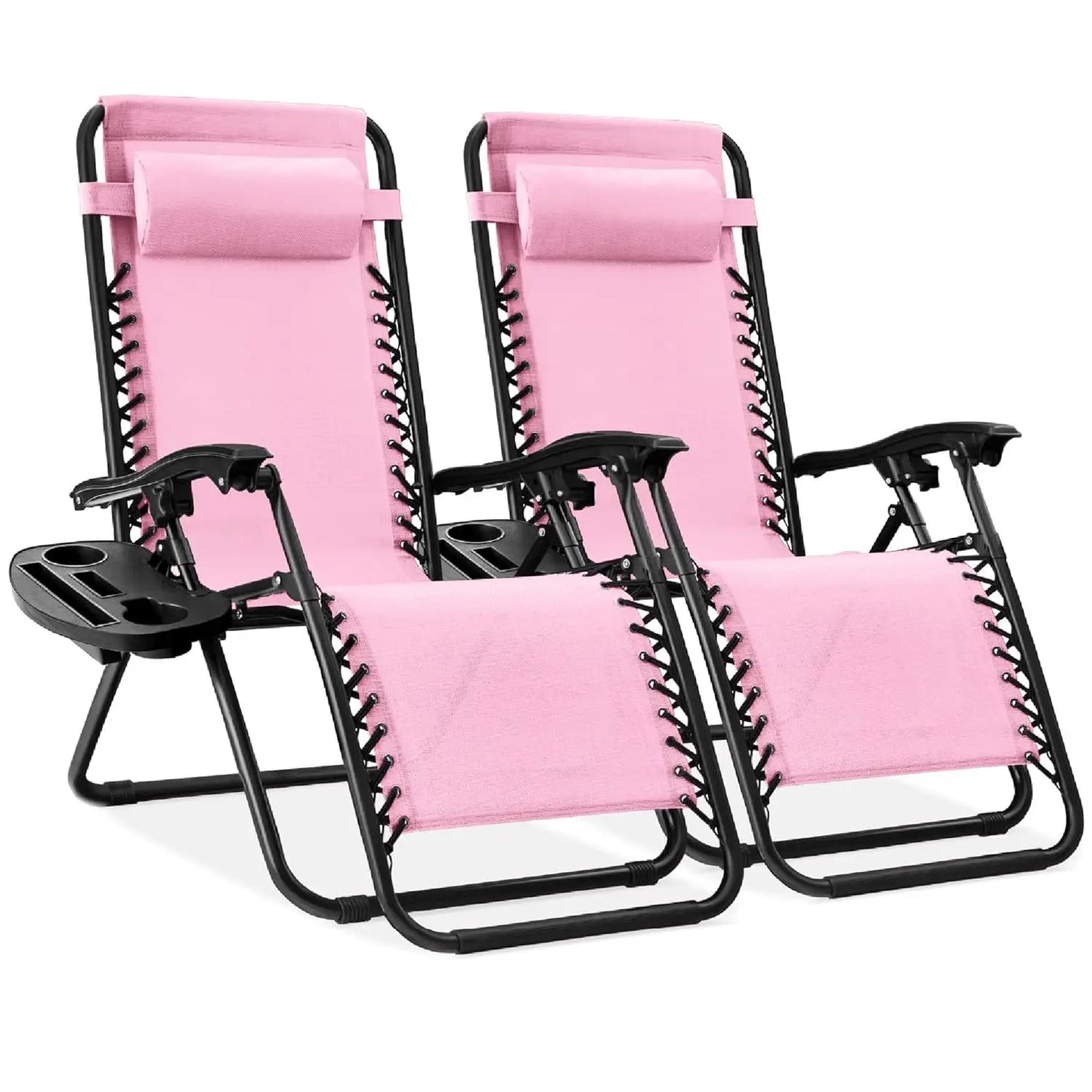 Set Of 2 Adjustable Zero Gravity Lounge Chairs Sage Green