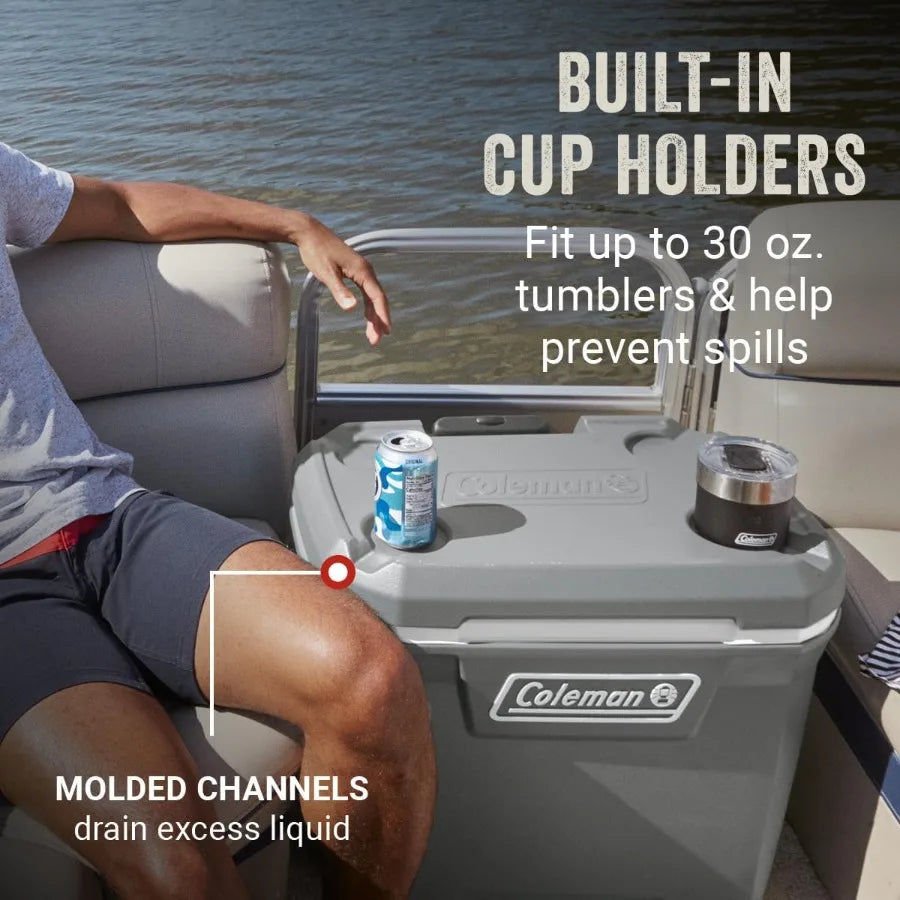 Classic Series Insulated Portable Rolling Cooler With Wheels Keeps Ice 5 Days