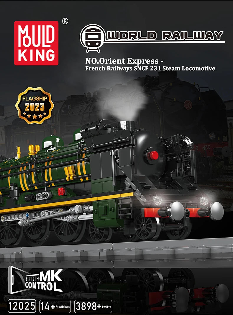 Mould King 12025 Motorized SNCF 231 Steam Locomotive Building Block Set