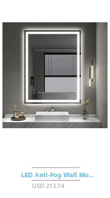 Crystal Crush Diamond Mirror 16x20 Luxury Wall Mirror for Home Décor Accent in Bathroom Bedroom and Entryway