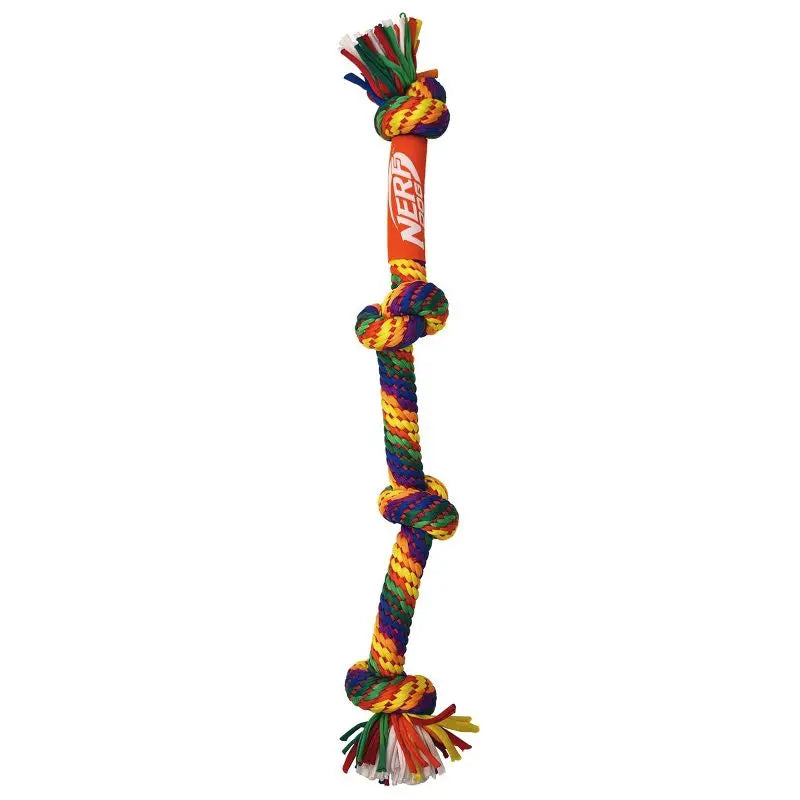 24 Inch T Shirt Rope Dog Toy Four Knots Tug of War Bright