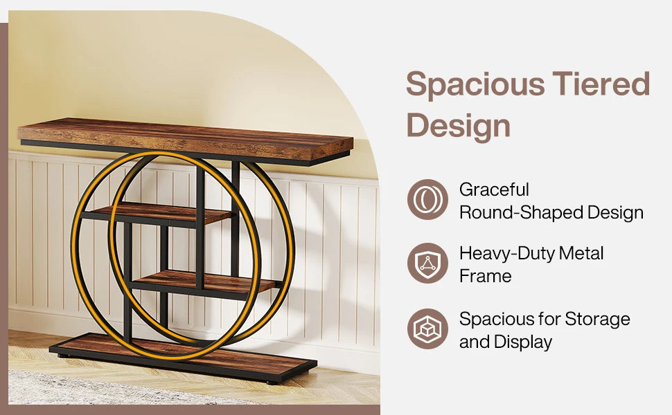 Tribesigns 41.3 Inch Console Table Four Tier Entryway