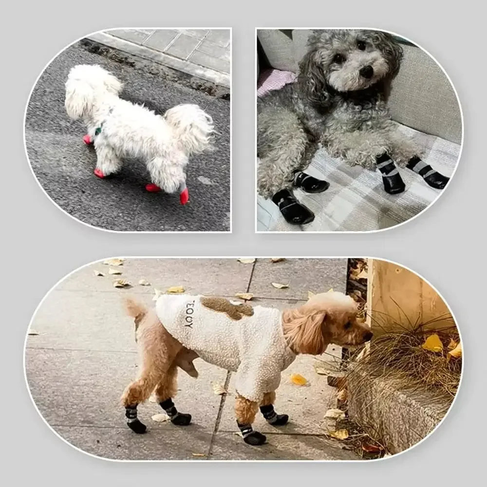 Waterproof Winter Dog Shoes Warm Soft Sole Anti Slip Paw Protectors Chihuahua
