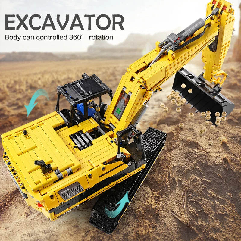 Mould King 13112 Motorized Excavator Building Block With Remote Control
