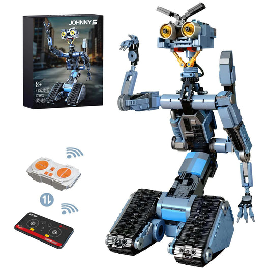1176 Pieces Johnny Five Robot Building Blocks Set with Remote Control Gift