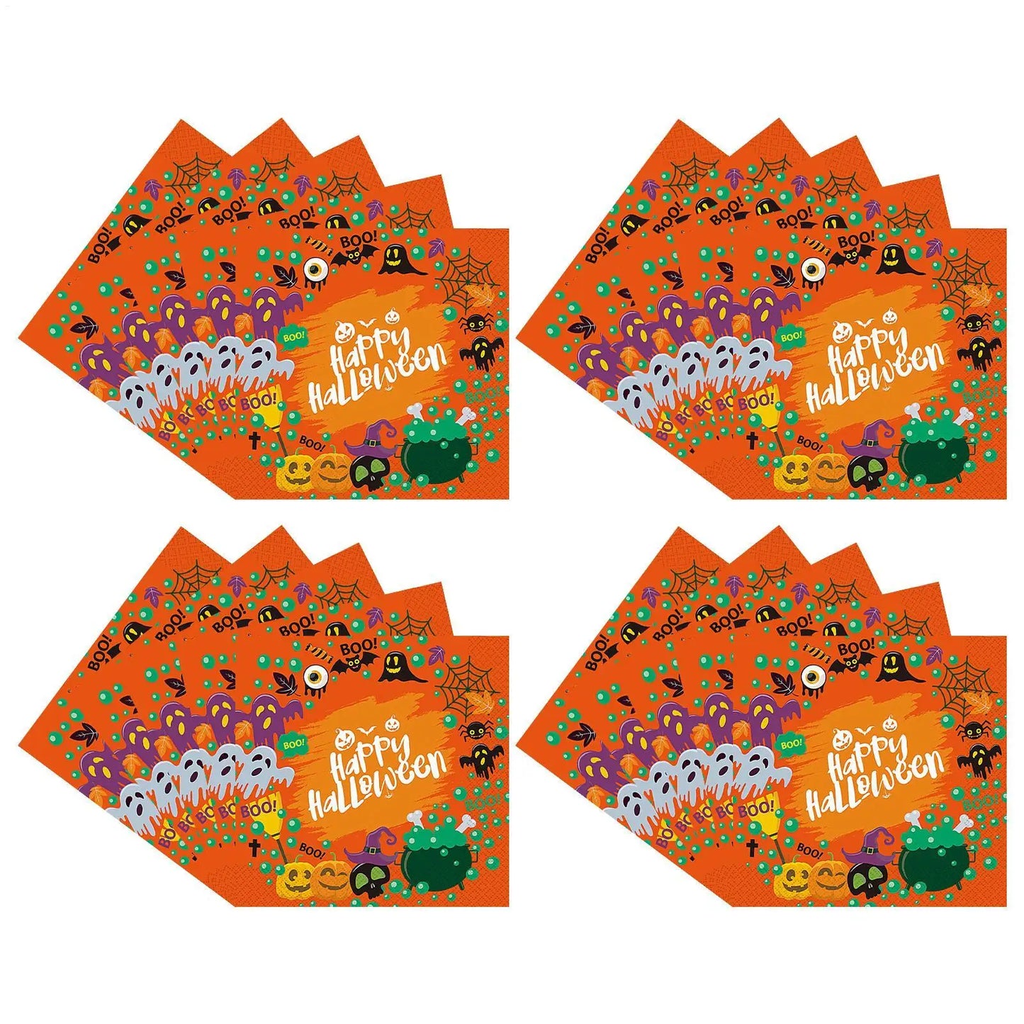 Halloween Paper Napkins 20 Sheets Ghost Skull Design
