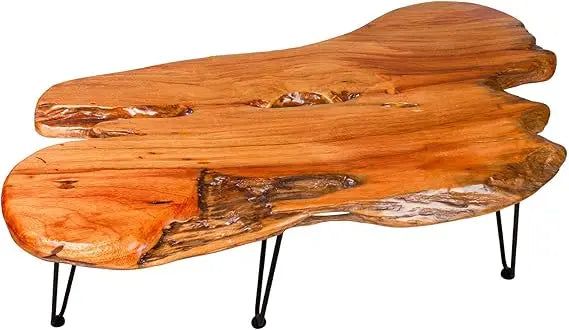 Live Edge Natural Wood Coffee Table Handmade Living Room