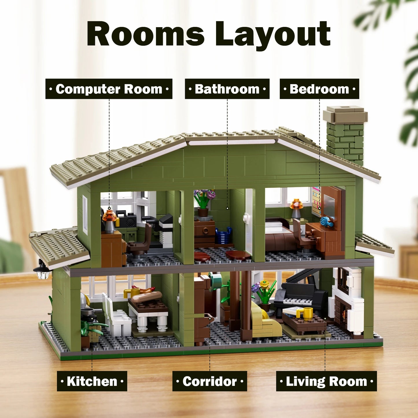 Dunphy House Building Blocks Set 1176 PCS Modern Architecture Model Bricks Gift