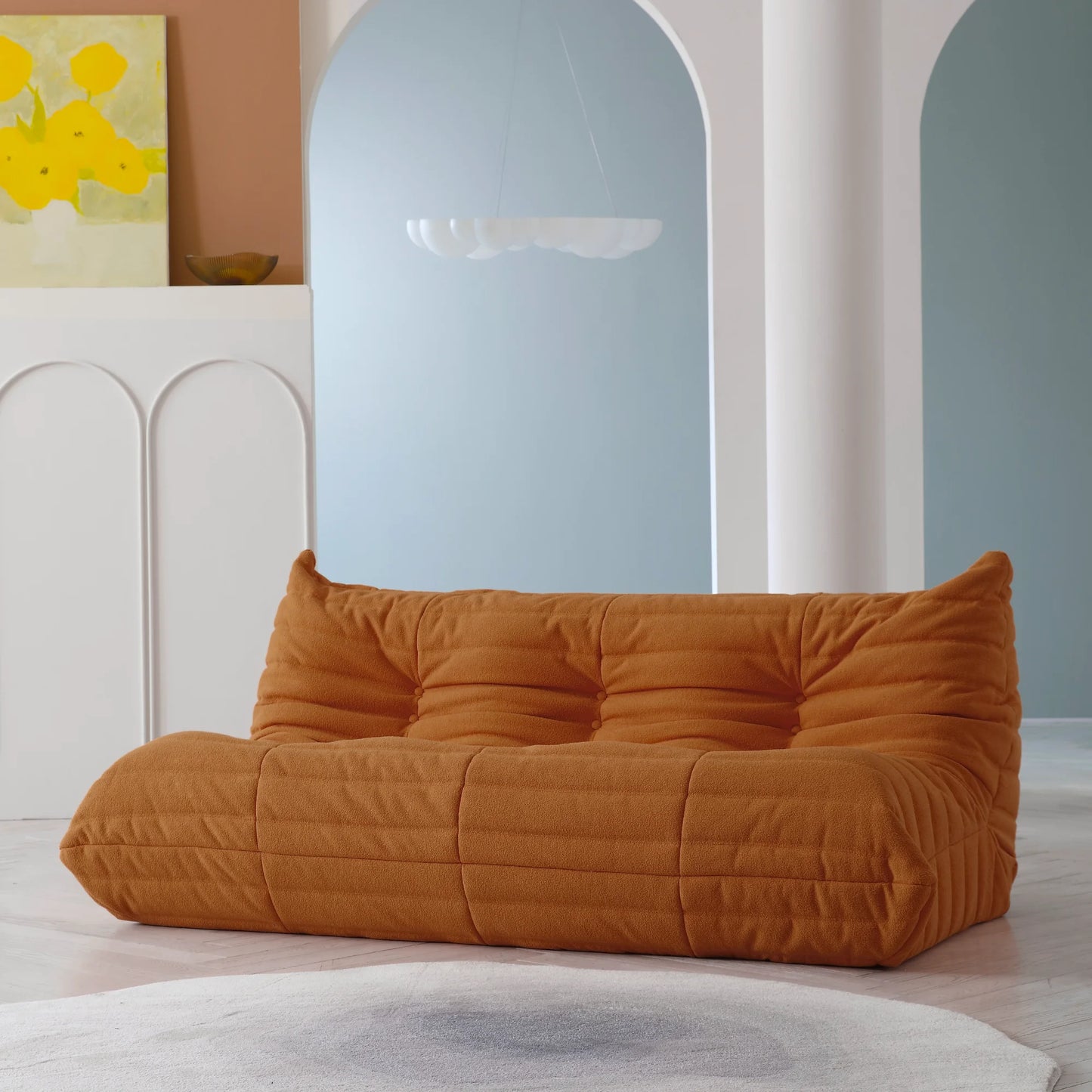 Velvet Teddy Bean Bag Sofa Floor Lounge Chair Foam Filled