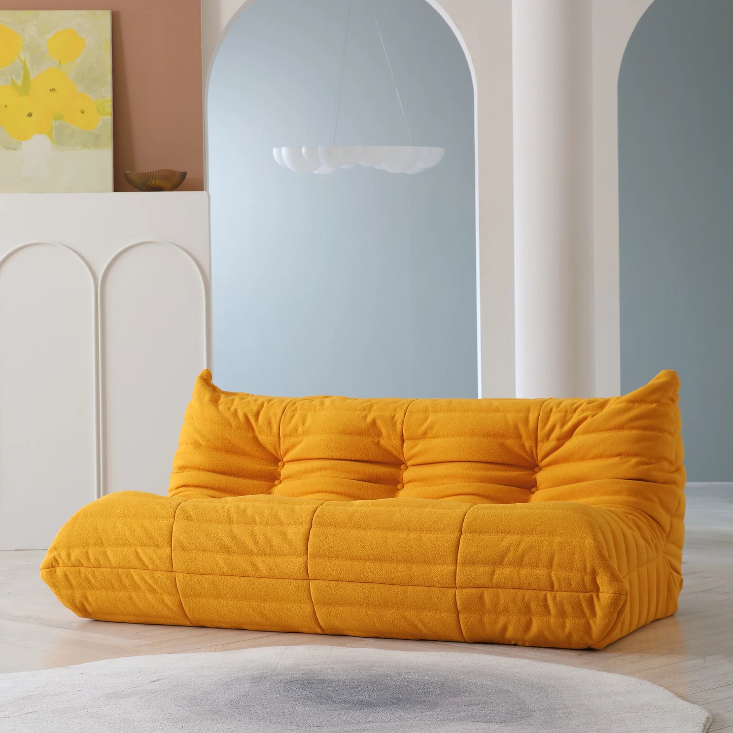 Velvet Teddy Bean Bag Sofa Floor Lounge Chair Foam Filled