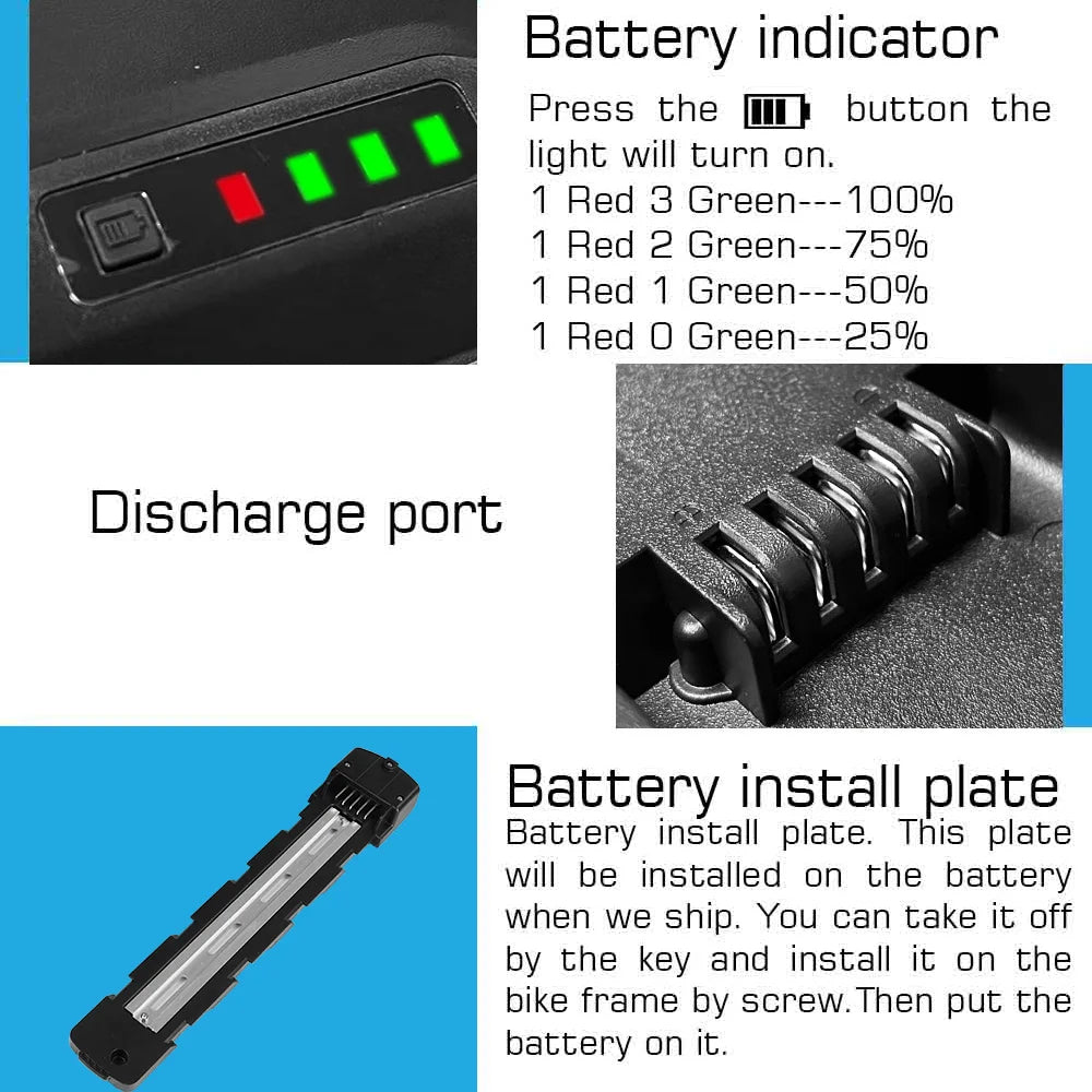 Polly 48V 25Ah Ebike Battery Downtube With 40A BMS 21700