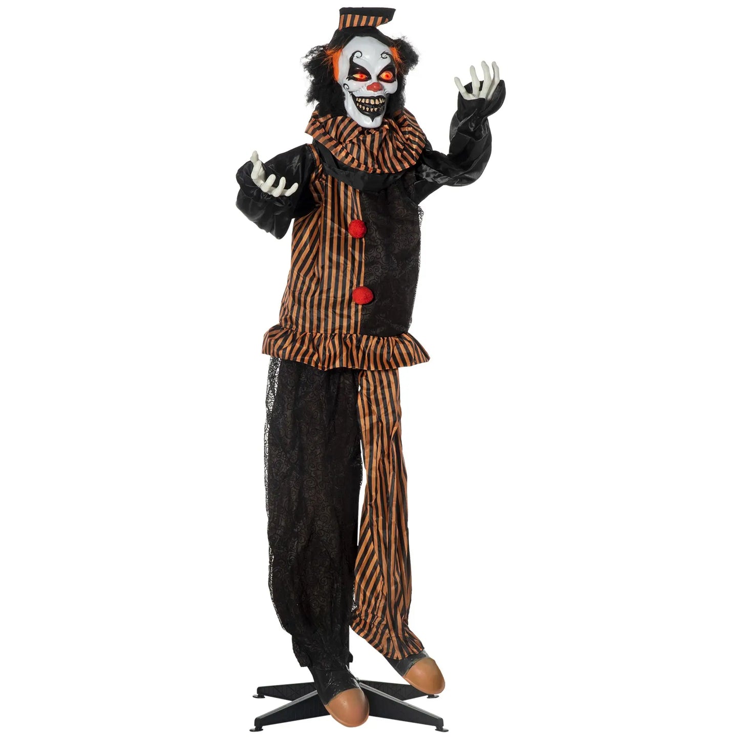 Life Size Clown Animatronic Prop Halloween Light Eyes