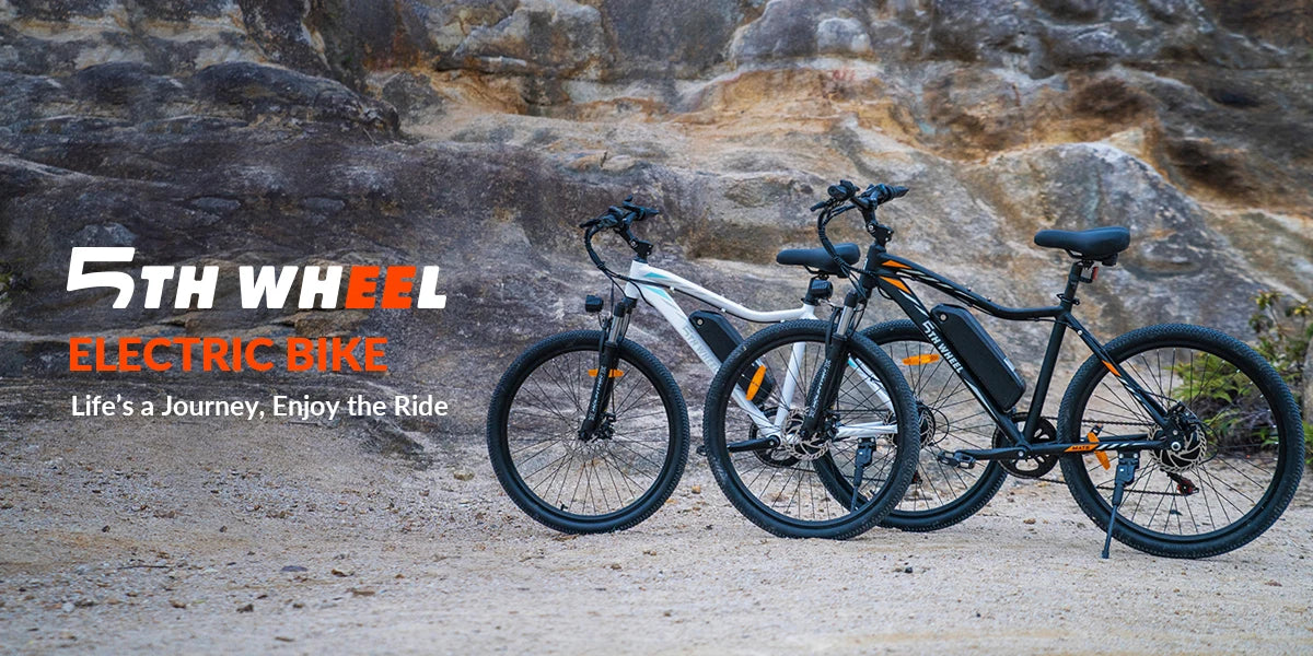 5th Wheel AB17 Electric Bike 700W Peak Motor 23 Mph Max Speed Suspension Gray