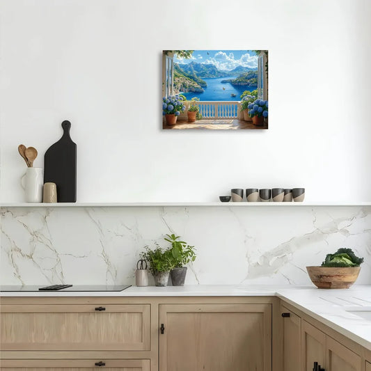 Coastal Balcony Ocean View Scenic Decor For Living Room Bedroom Office