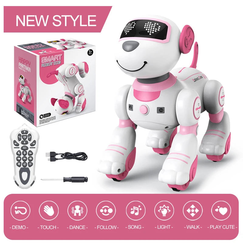 Kelaton RC Robot Dog Toy With Voice Command Programmable Touch Sensor Music