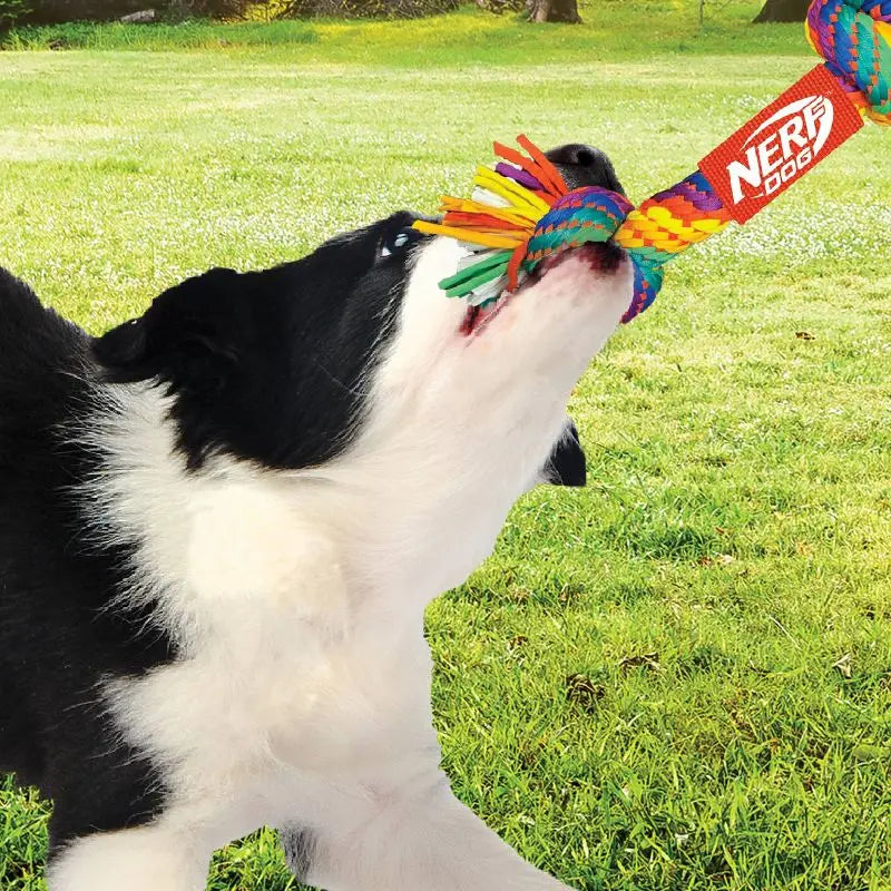 2 Inch T Shirt Rope Dog Toy With 2 Knots Thick Woven Tug
